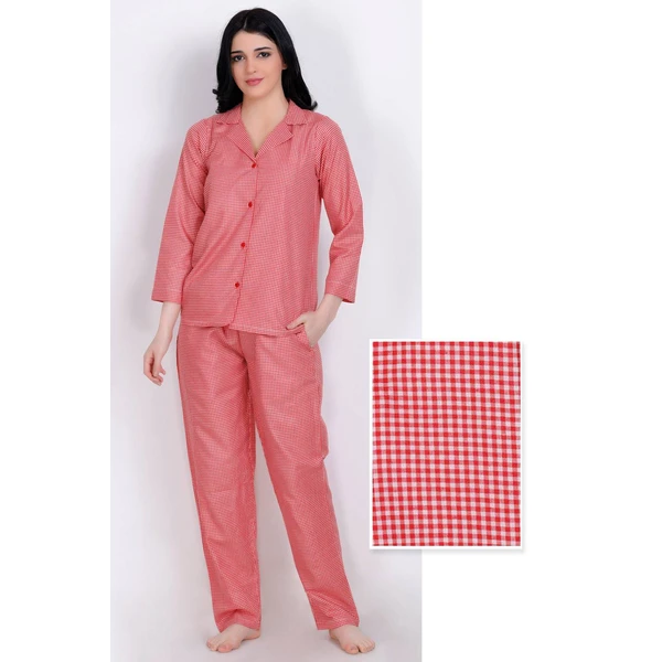 button-down check pajama set