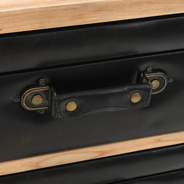 drawer cabinet 80x36x75 cm solid fir wood