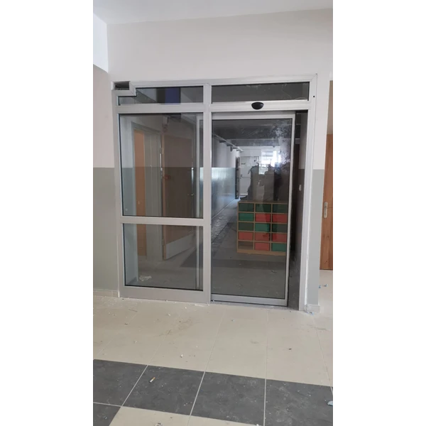 automatic aluminum sliding doors with glass