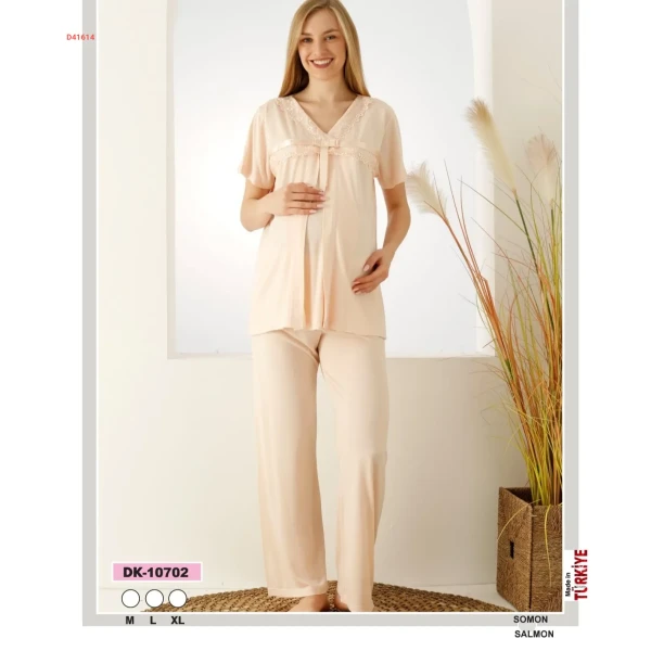 three-piece pregnant pajamas