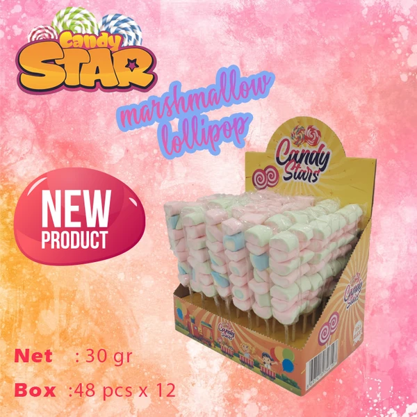 candy star marshmallow lollipop
