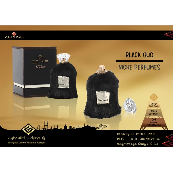 zayna black oud 100 ml niche perfume