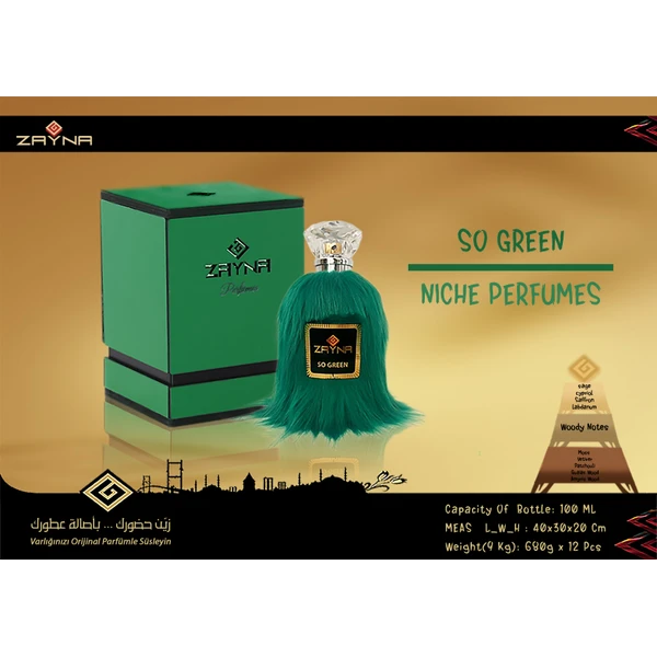 zayna so green 100 ml niş parfüm with price 16 usd
