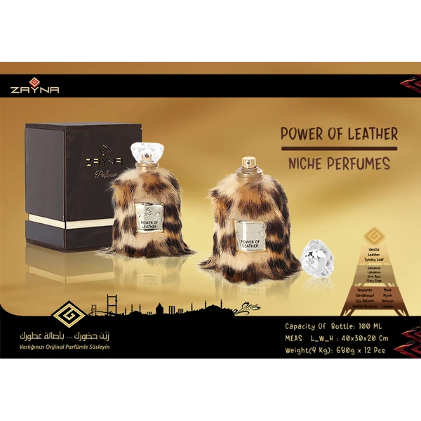zayna power of leather 100 ml niche perfume
