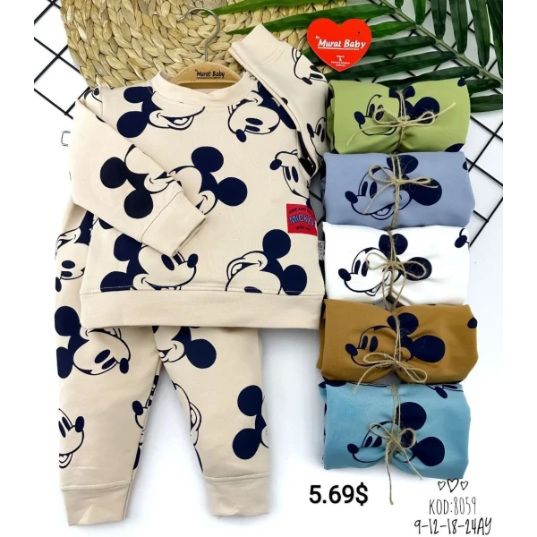 oversize printed 2-piece baby boy set