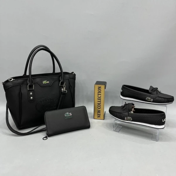marka çanta, ayakkabı, çanta ve iki çift çanta