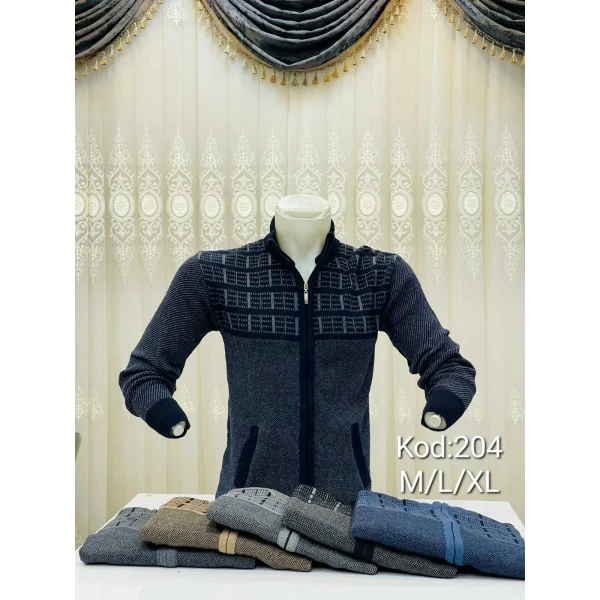 men's zipper wool sweaters