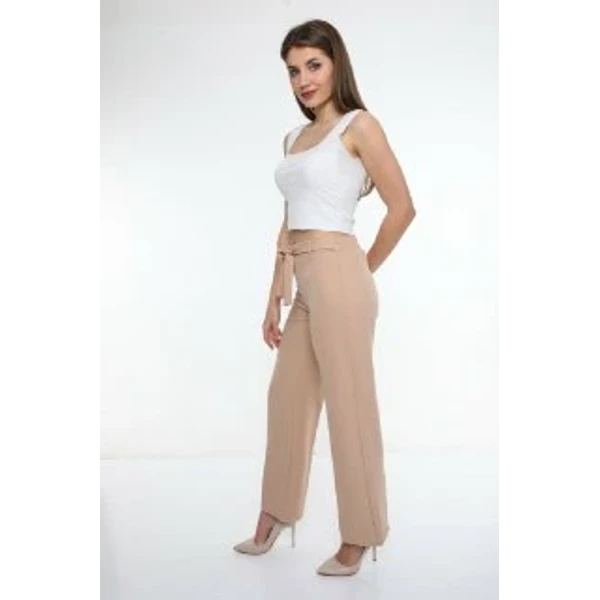 belted wide leg pants 3001-10 mink 3001-10