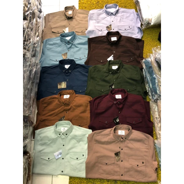 gabardine checked men's shirt