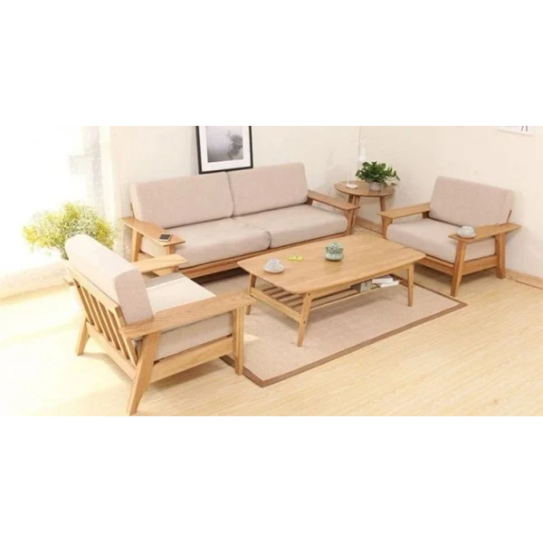 مجموعة كنب خشبي التصاميم الحديثة غرفة المعيشة أريكة