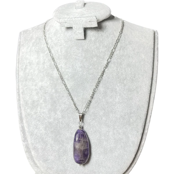 single stone necklaces made from natural stones