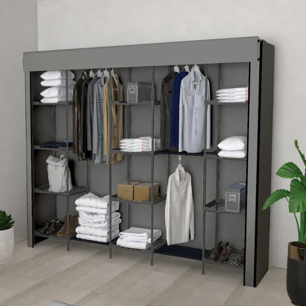 wardrobe with plastic shelves - omega