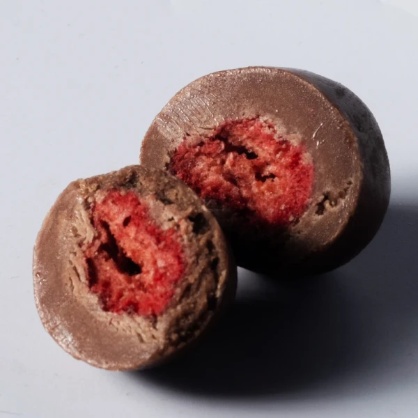 milk chocolate covered strawberry dragee