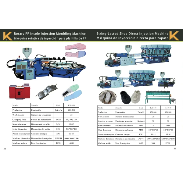 rotary pp insole injection moulding machine